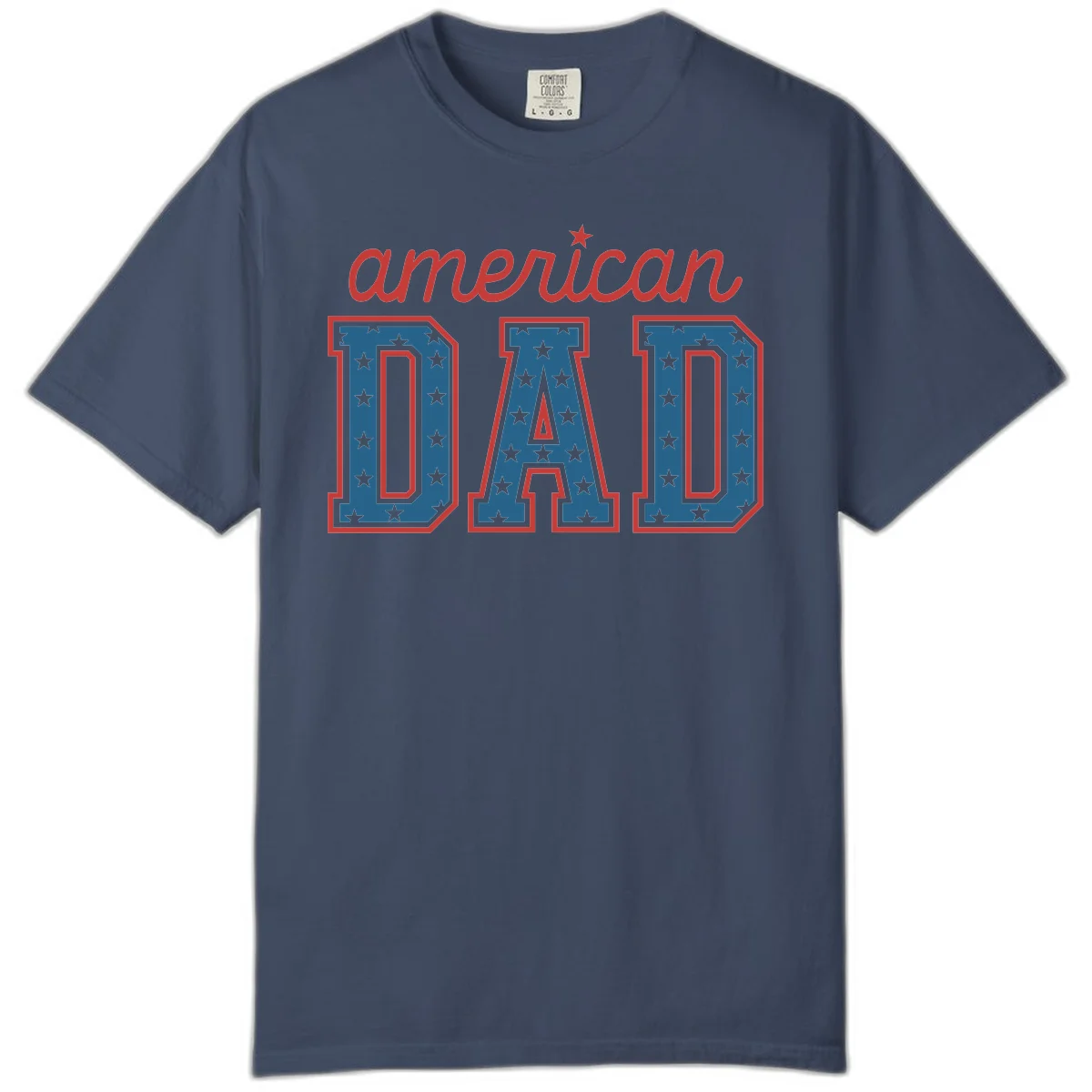 American Dad Patriotic Star Comfort T-Shirt in Midnight