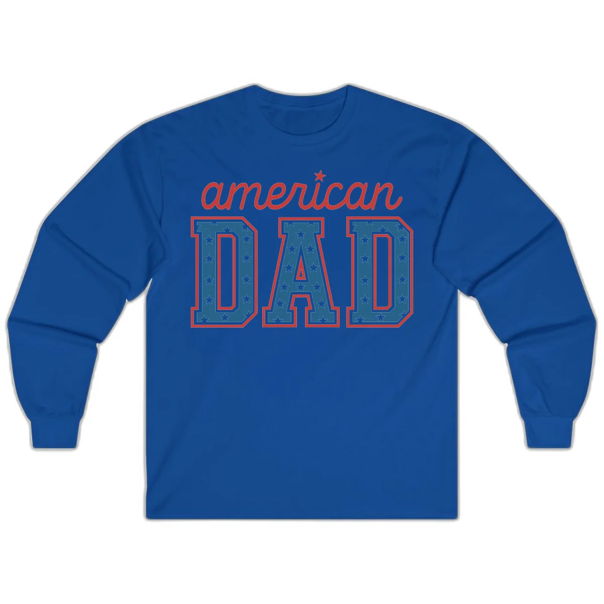 American Dad Patriotic Star Long Sleeve in Royal