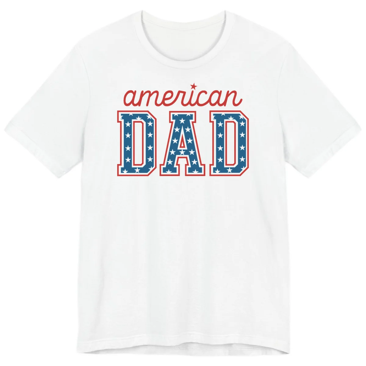 American Dad Patriotic Star Premium T-Shirt in White