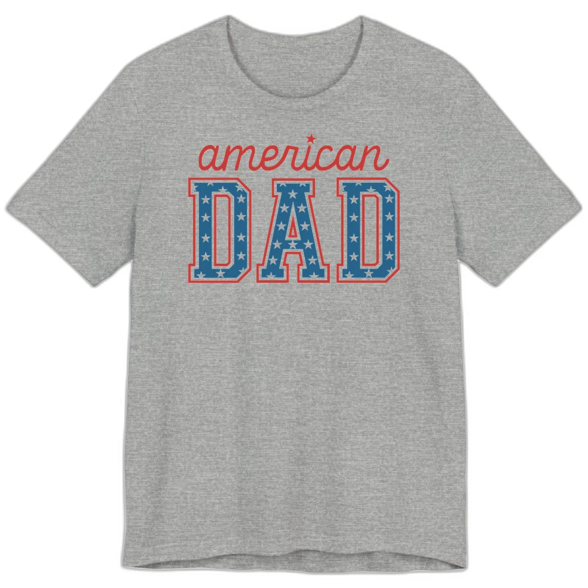 American Dad Patriotic Star Premium T-Shirt in Athletic Heather