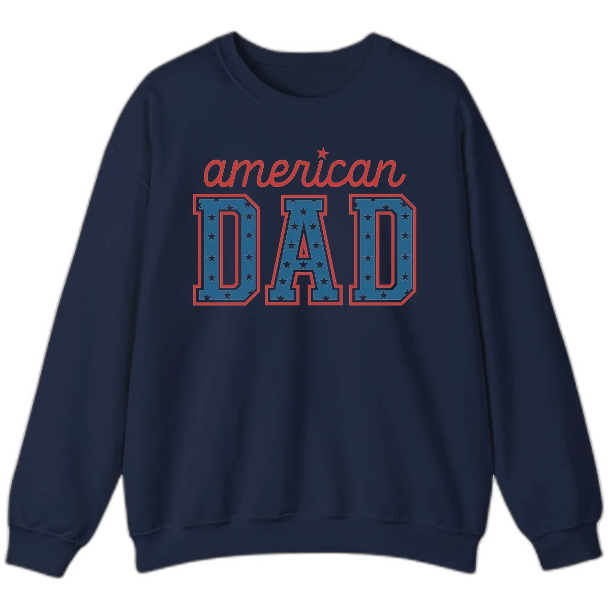 American Dad Patriotic Star Sweatshirt in Navy