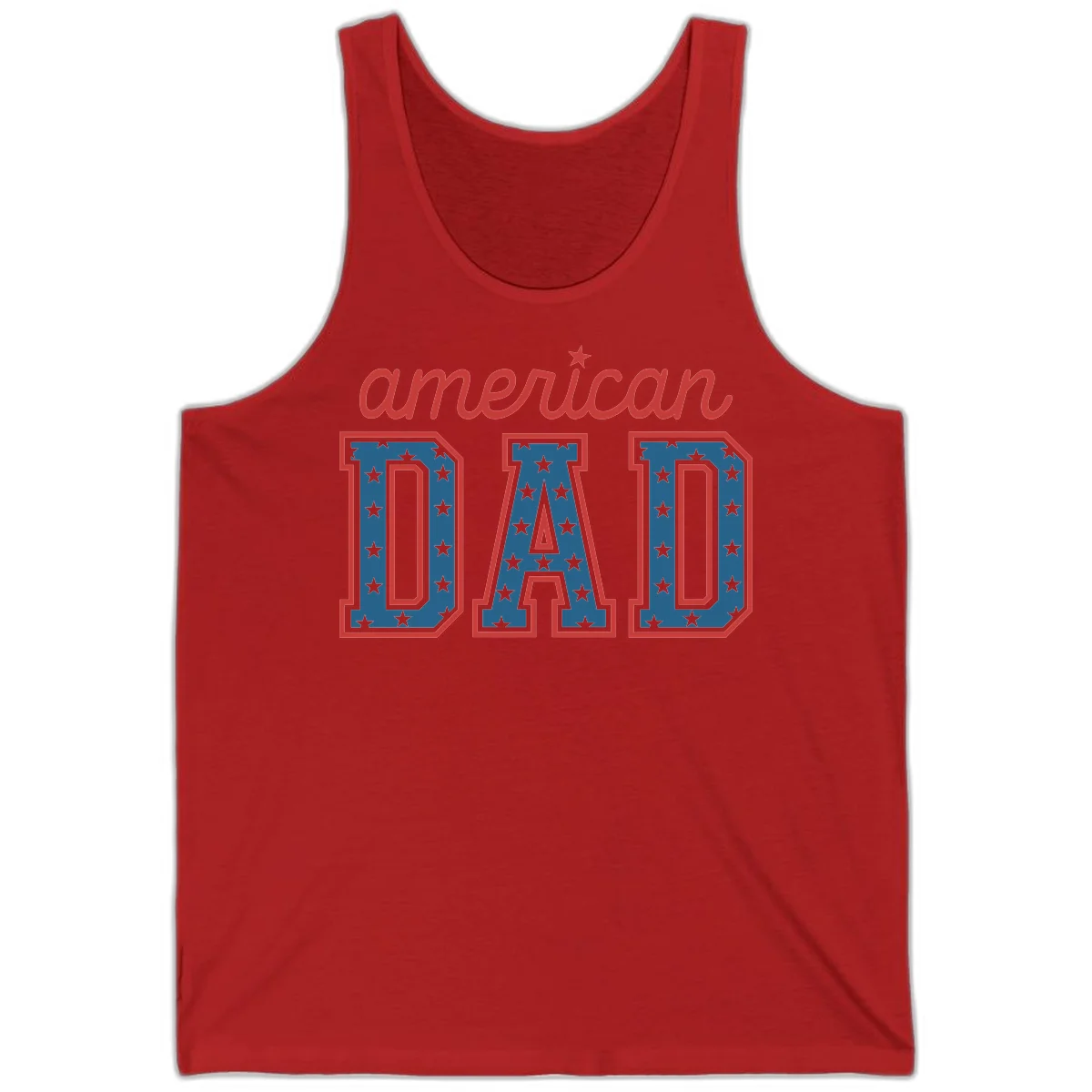 American Dad Patriotic Star Tank in Red