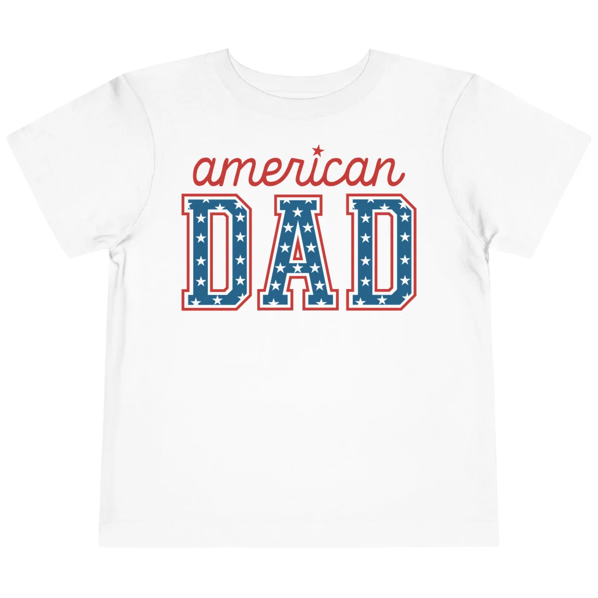 American Dad Patriotic Star Toddler T-Shirt in White