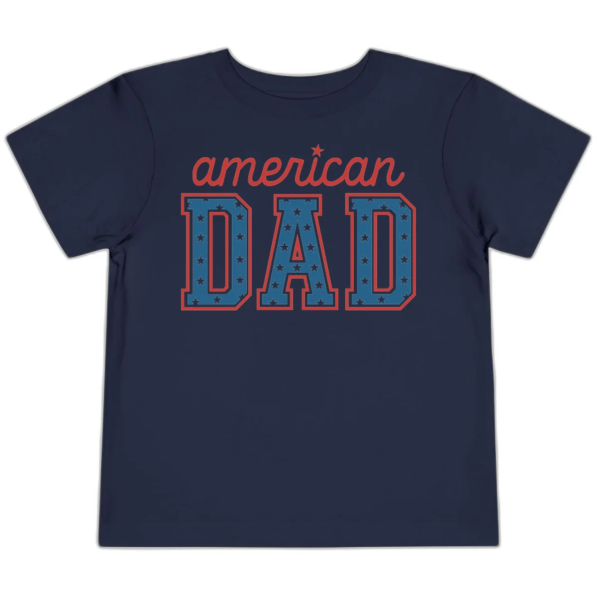 American Dad Patriotic Star Toddler T-Shirt in Navy