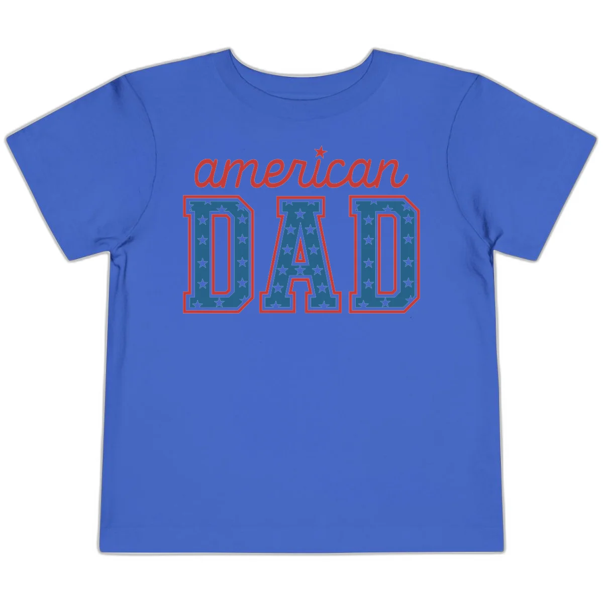 American Dad Patriotic Star Toddler T-Shirt in True Royal