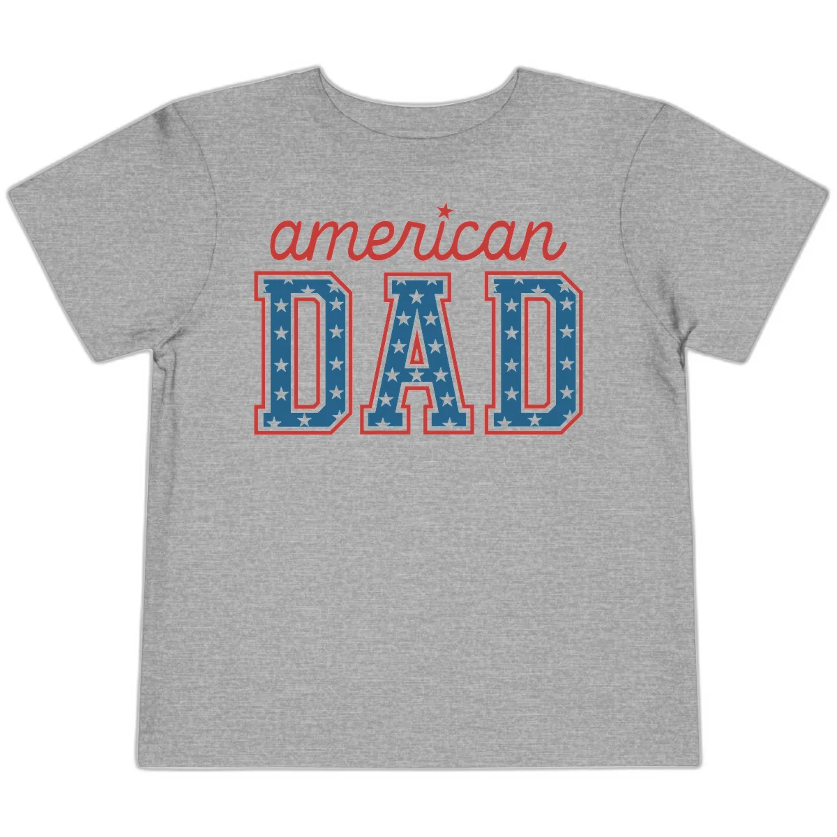 American Dad Patriotic Star Toddler T-Shirt in Athletic Heather