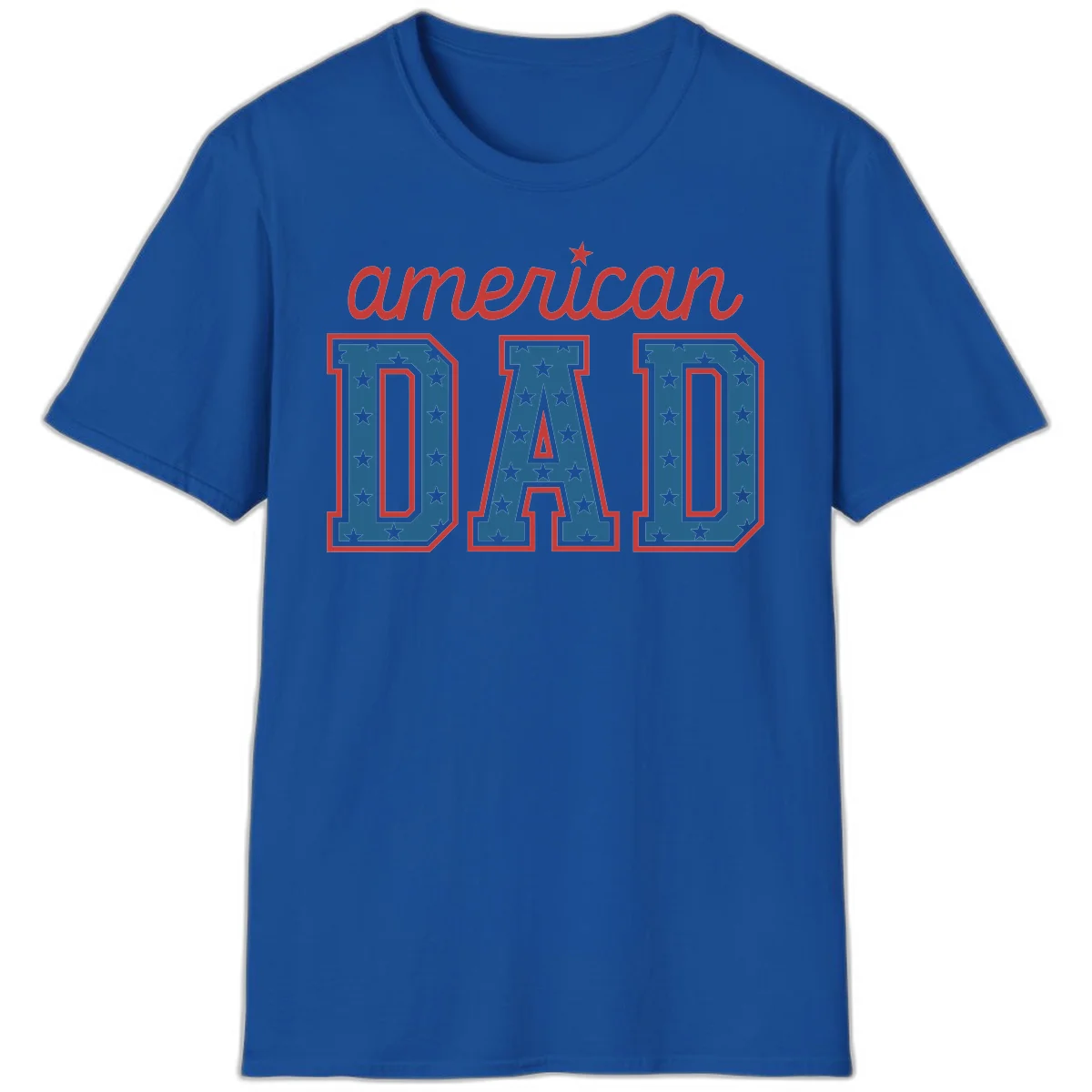 American Dad Patriotic Star T-Shirt in Royal