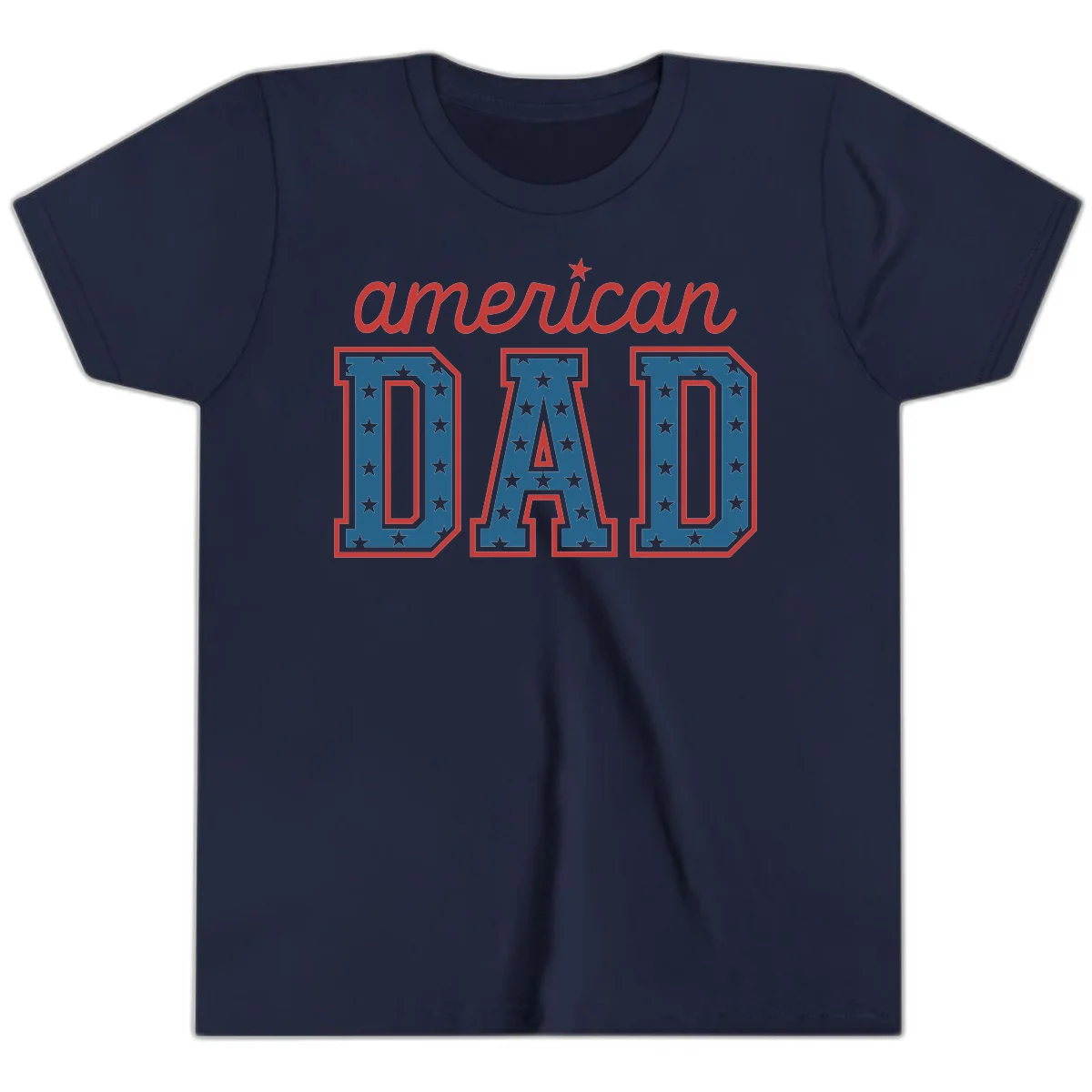 American Dad Patriotic Star Youth T-Shirt in Navy