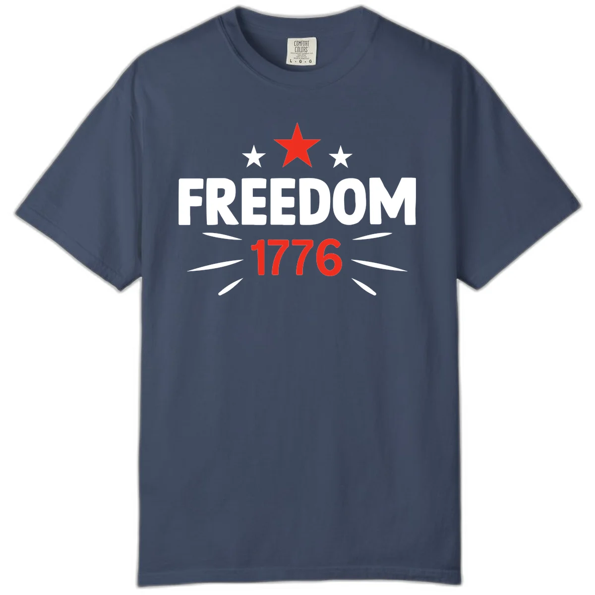 Founding Year 1776 Red Star Comfort Color in Midnight