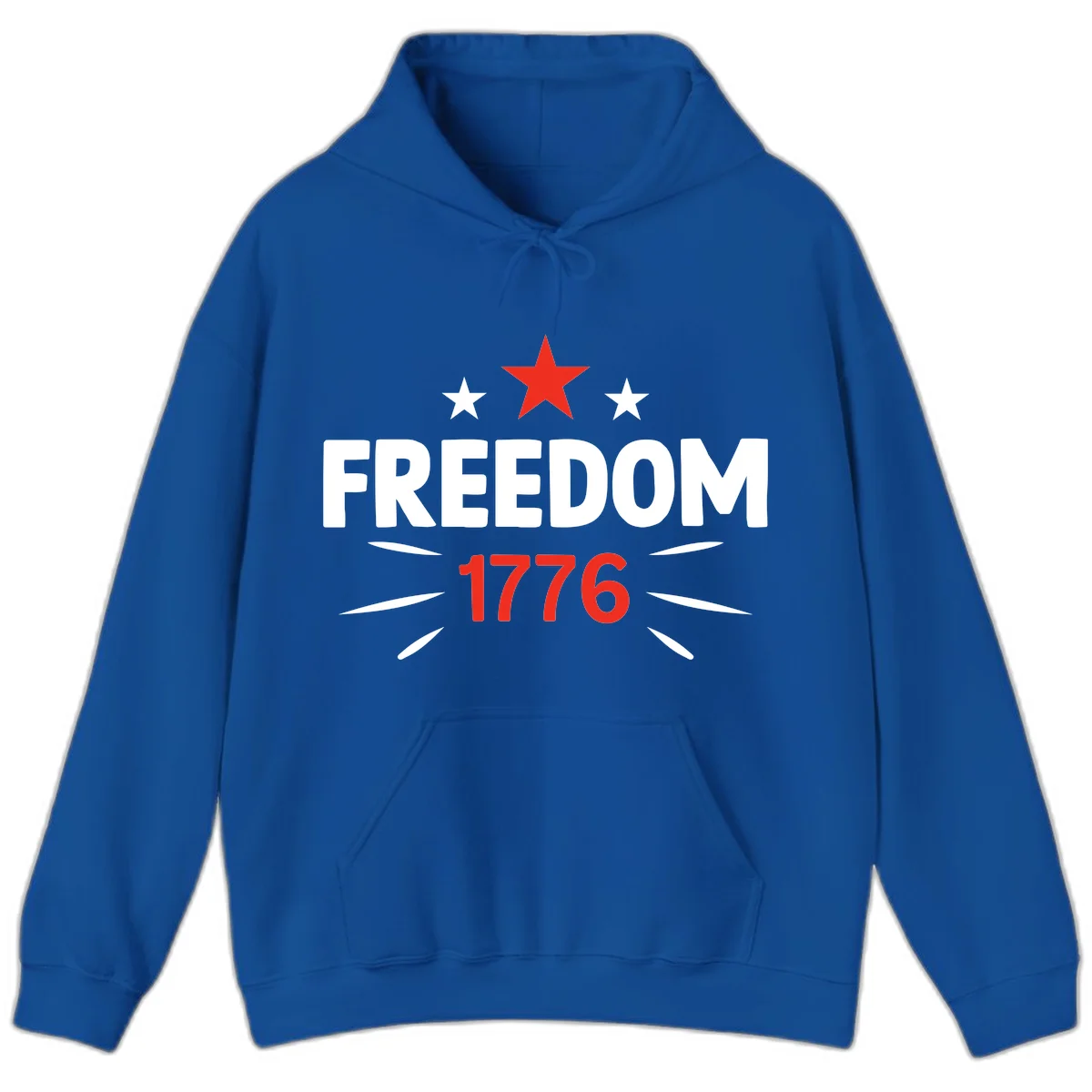 Founding Year 1776 Red Star Hoodie in Royal