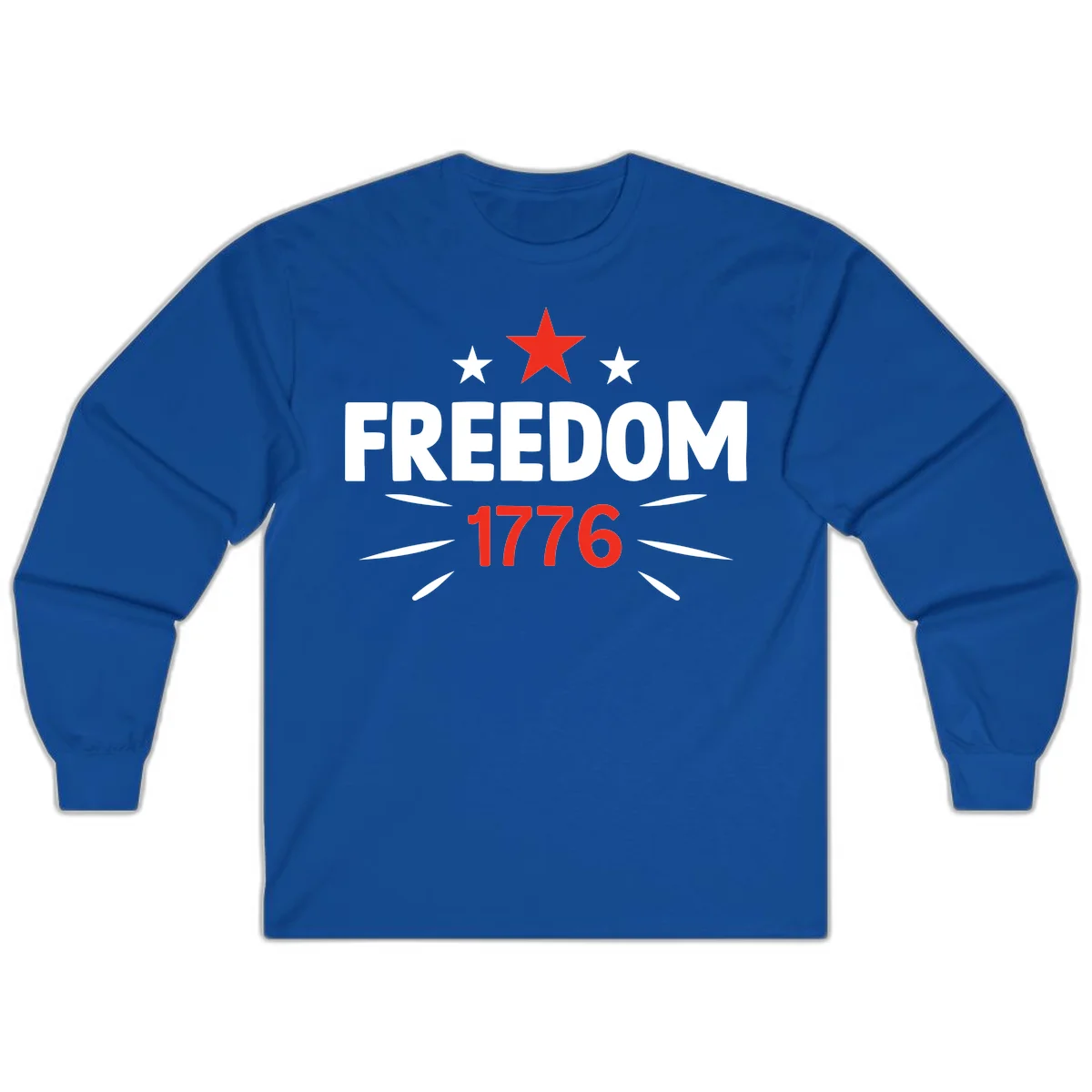 Founding Year 1776 Red Star Long Sleeve in Royal