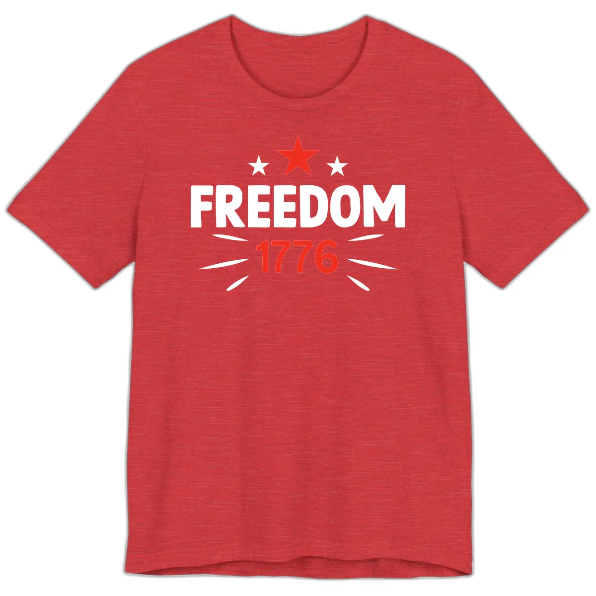 Founding Year 1776 Red Star Premium T-Shirt in Heather Red