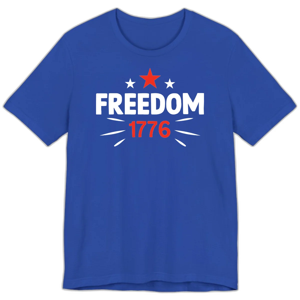 Founding Year 1776 Red Star Premium T-Shirt in True Royal