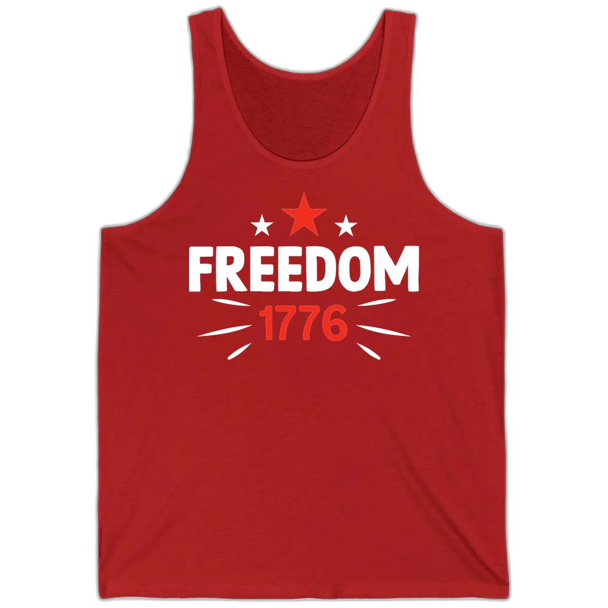 Founding Year 1776 Red Star Tank in Red