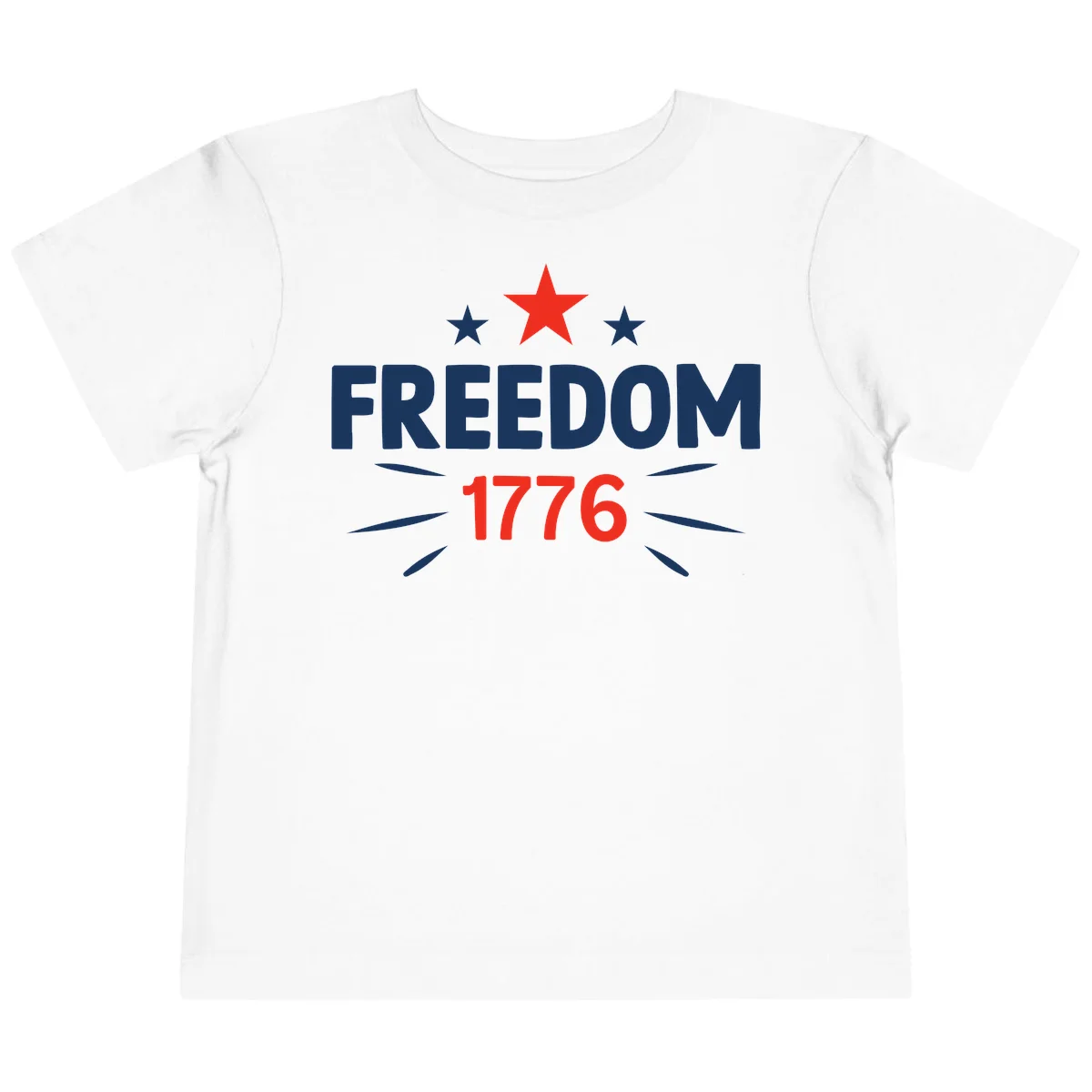 Founding Year 1776 Red Star Toddler T-Shirt in White