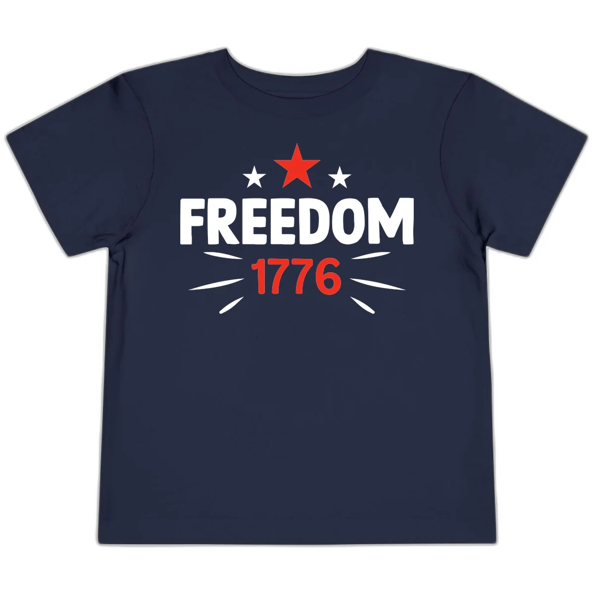 Founding Year 1776 Red Star Toddler T-Shirt in Navy