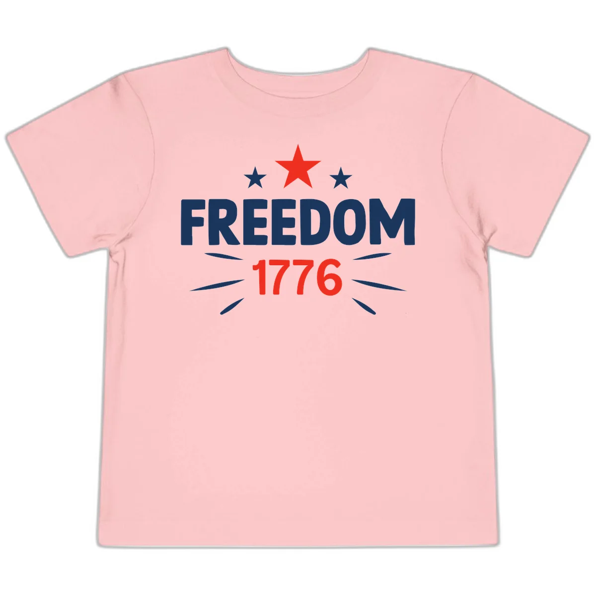Founding Year 1776 Red Star Toddler T-Shirt in Pink