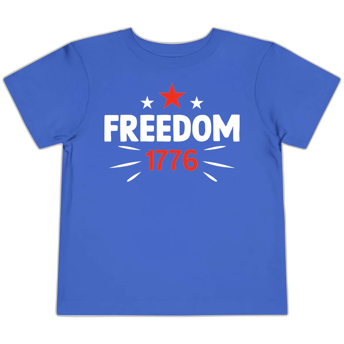 Founding Year 1776 Red Star Toddler T-Shirt in True Royal