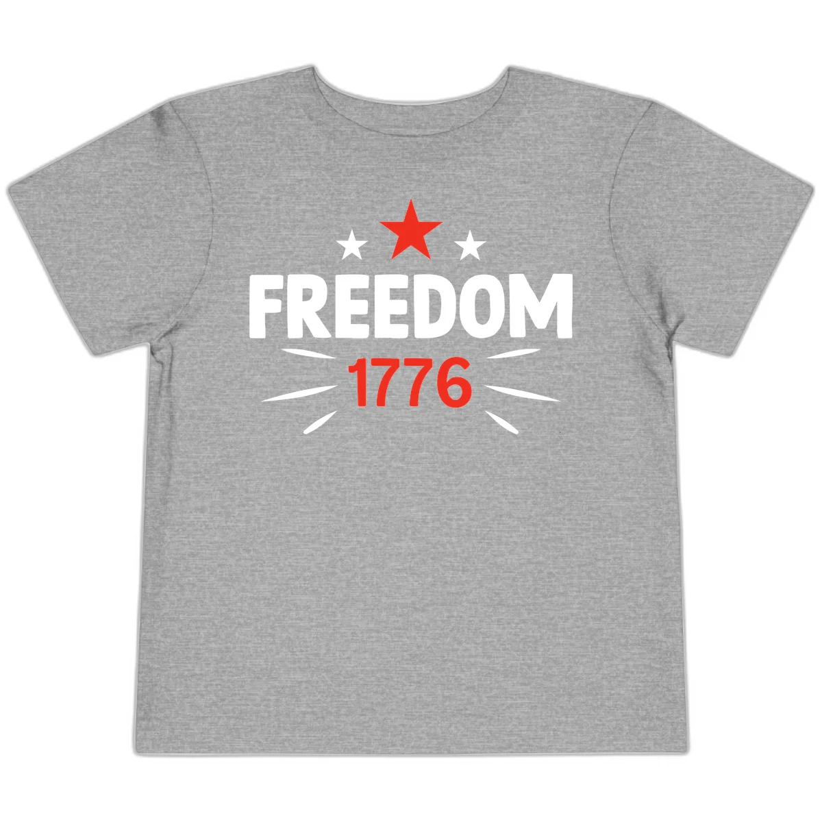 Founding Year 1776 Red Star Toddler T-Shirt in Athletic Heather