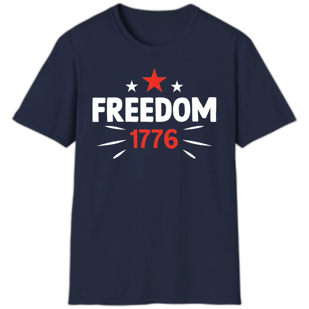 Founding Year 1776 Red Star T-Shirt in Navy