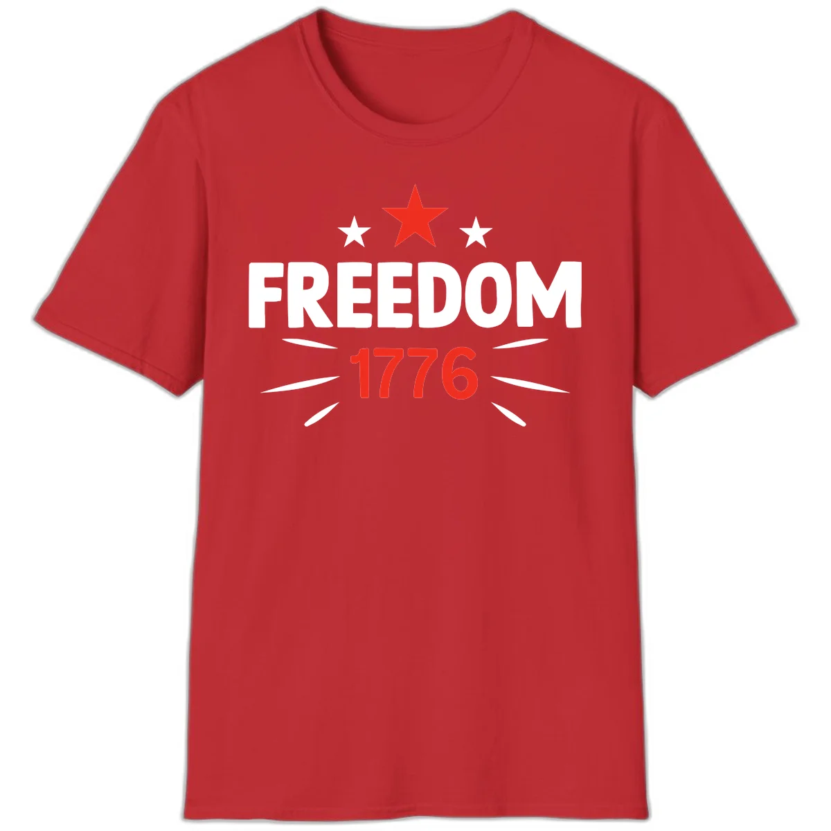 Founding Year 1776 Red Star T-Shirt in Red