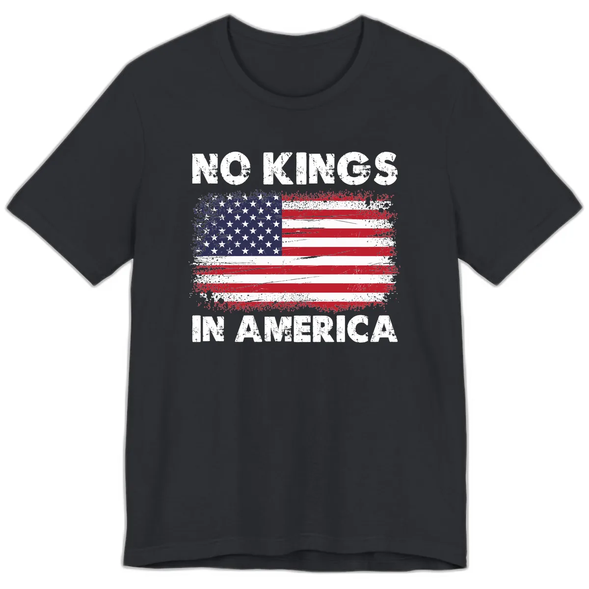No Kings In America Design Premium T-Shirt in Vintage Black