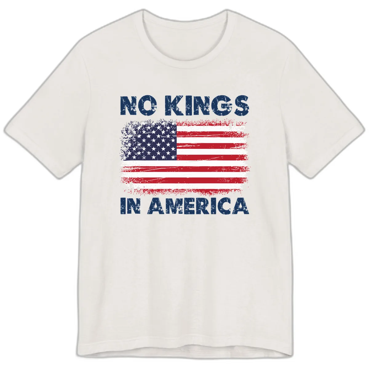 No Kings In America Design Premium T-Shirt in Vintage White