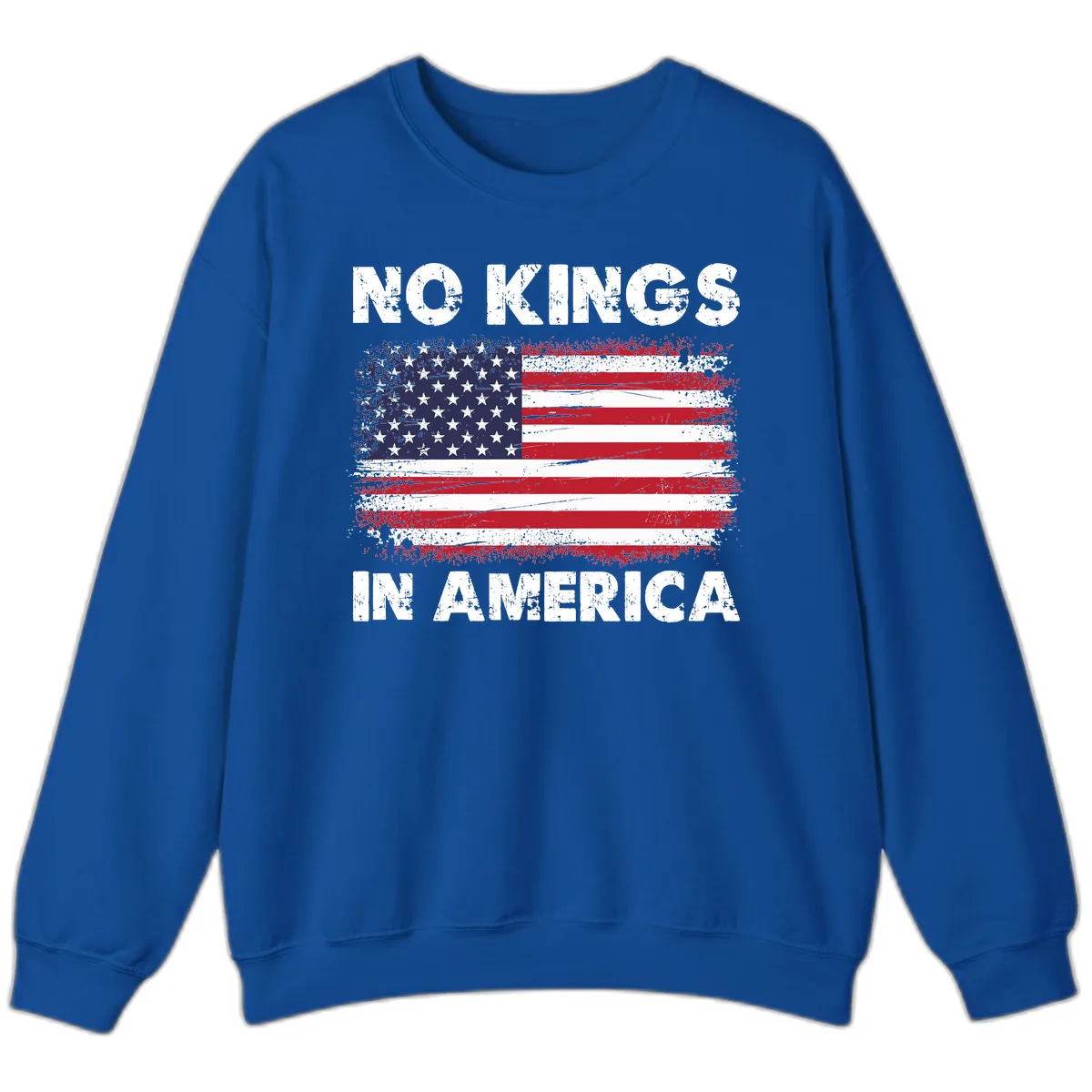 No Kings In America Design Sweatshirt in Royal