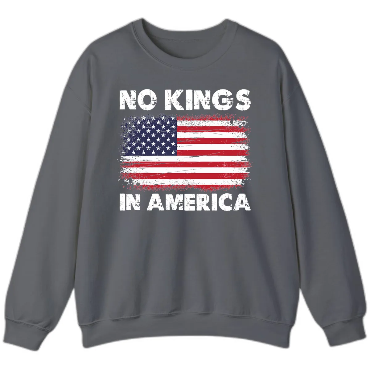 No Kings In America Design Sweatshirt in Charcoal