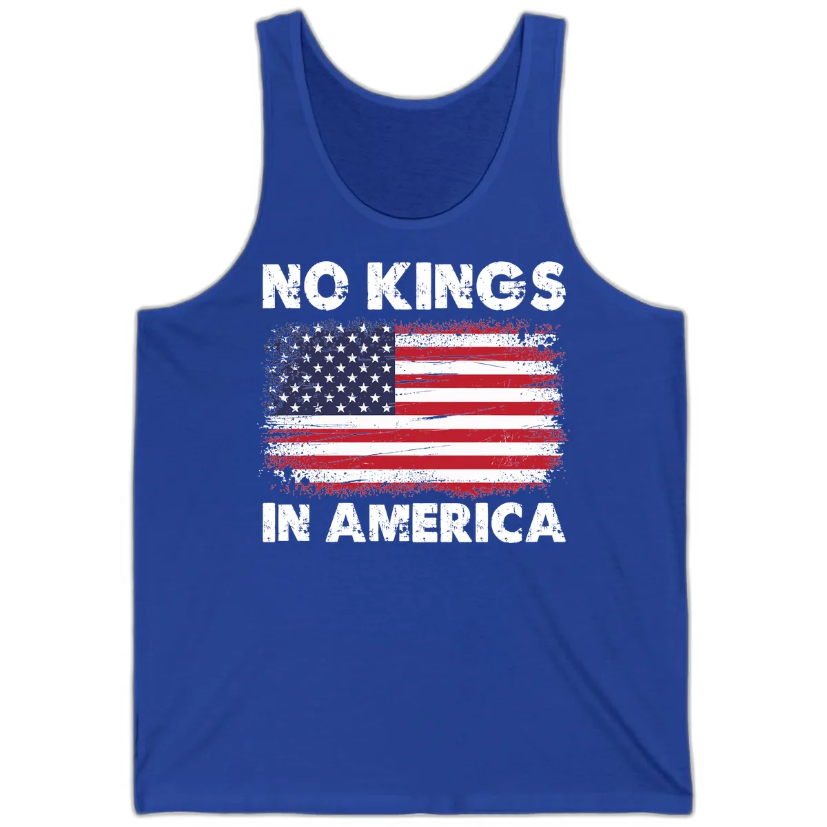No Kings In America Design Tank in True Royal