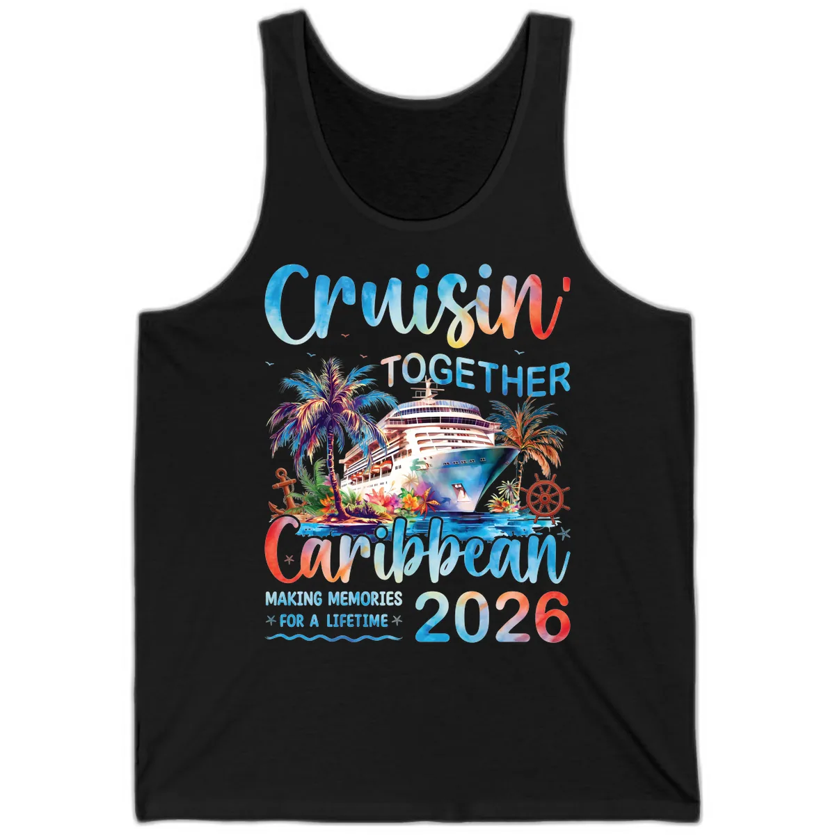 Cruisin' Together Caribbean 2026 Family Memories Cruise Tank in Black
