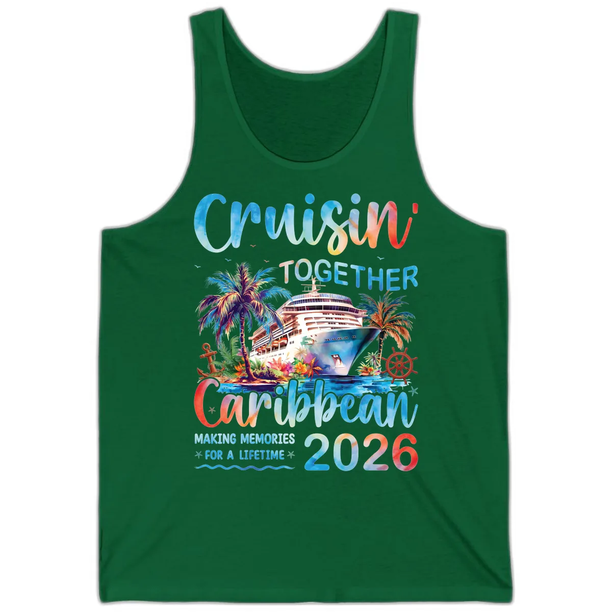 Cruisin' Together Caribbean 2026 Family Memories Cruise Tank in Kelly