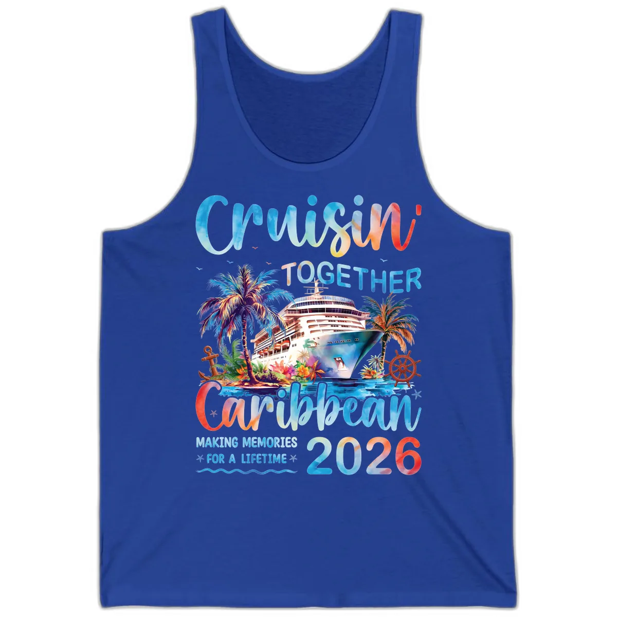Cruisin' Together Caribbean 2026 Family Memories Cruise Tank in True Royal