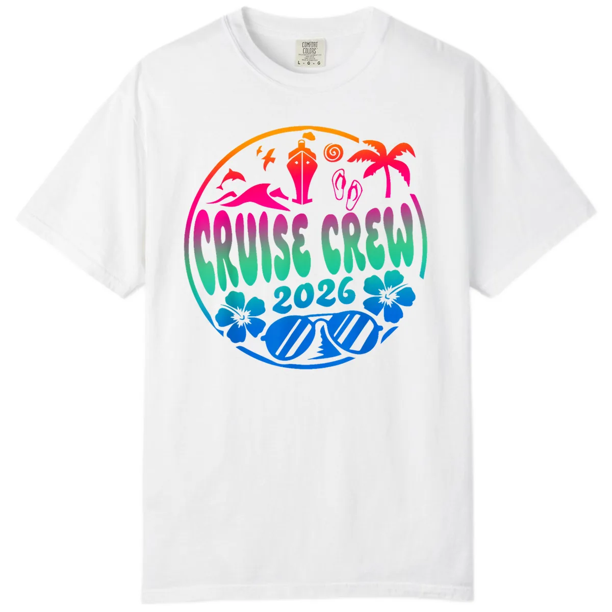 Family Cruise Crew 2026 Vacation Design Comfort Color in White
