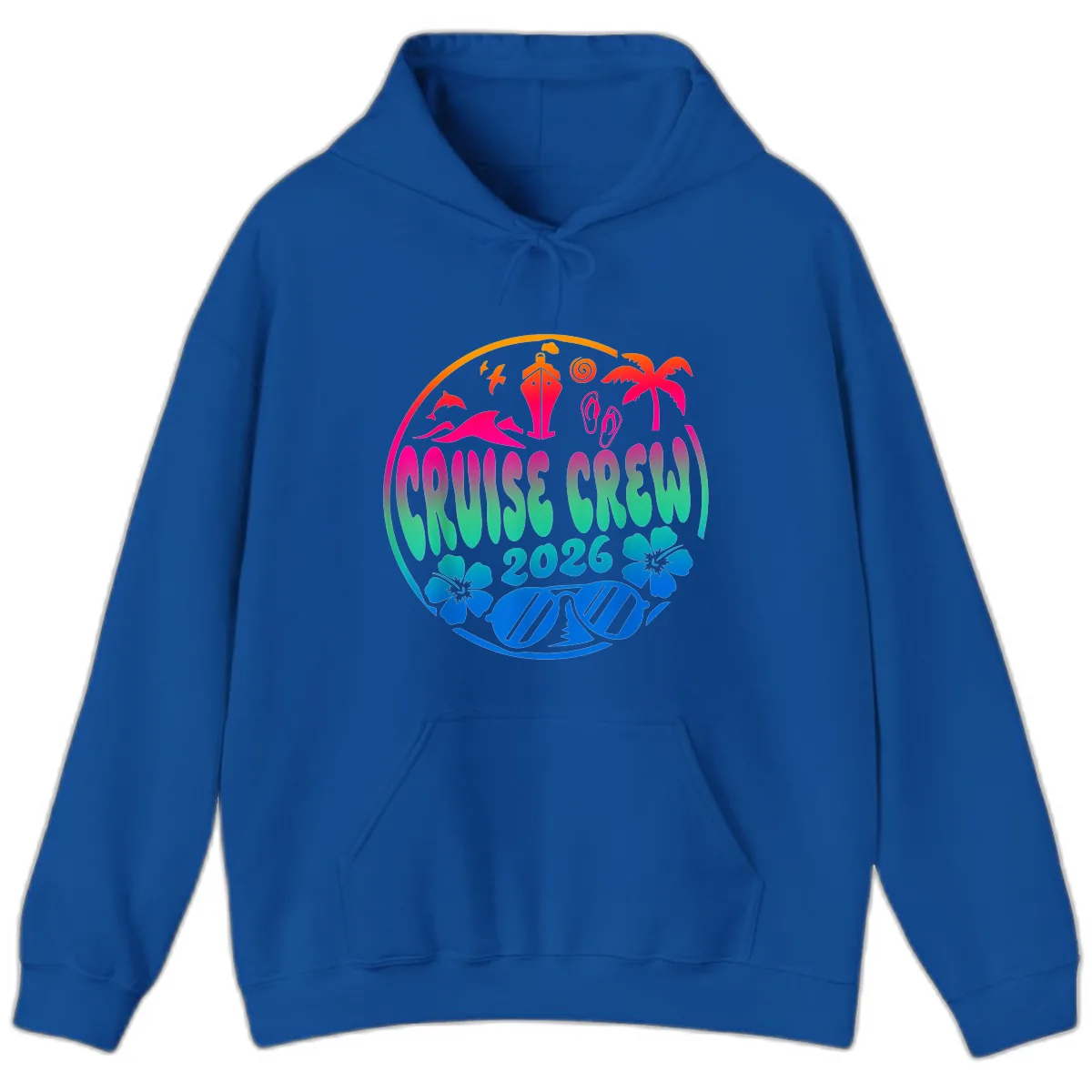 Family Cruise Crew 2026 Vacation Design Hoodie in Royal