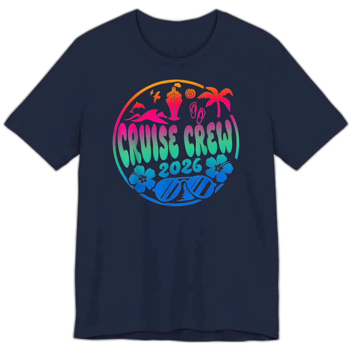 Family Cruise Crew 2026 Vacation Design Premium T-Shirt in Navy