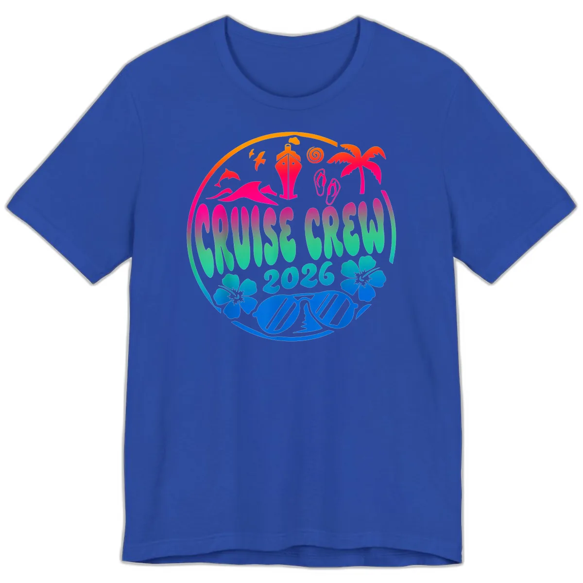Family Cruise Crew 2026 Vacation Design Premium T-Shirt in True Royal