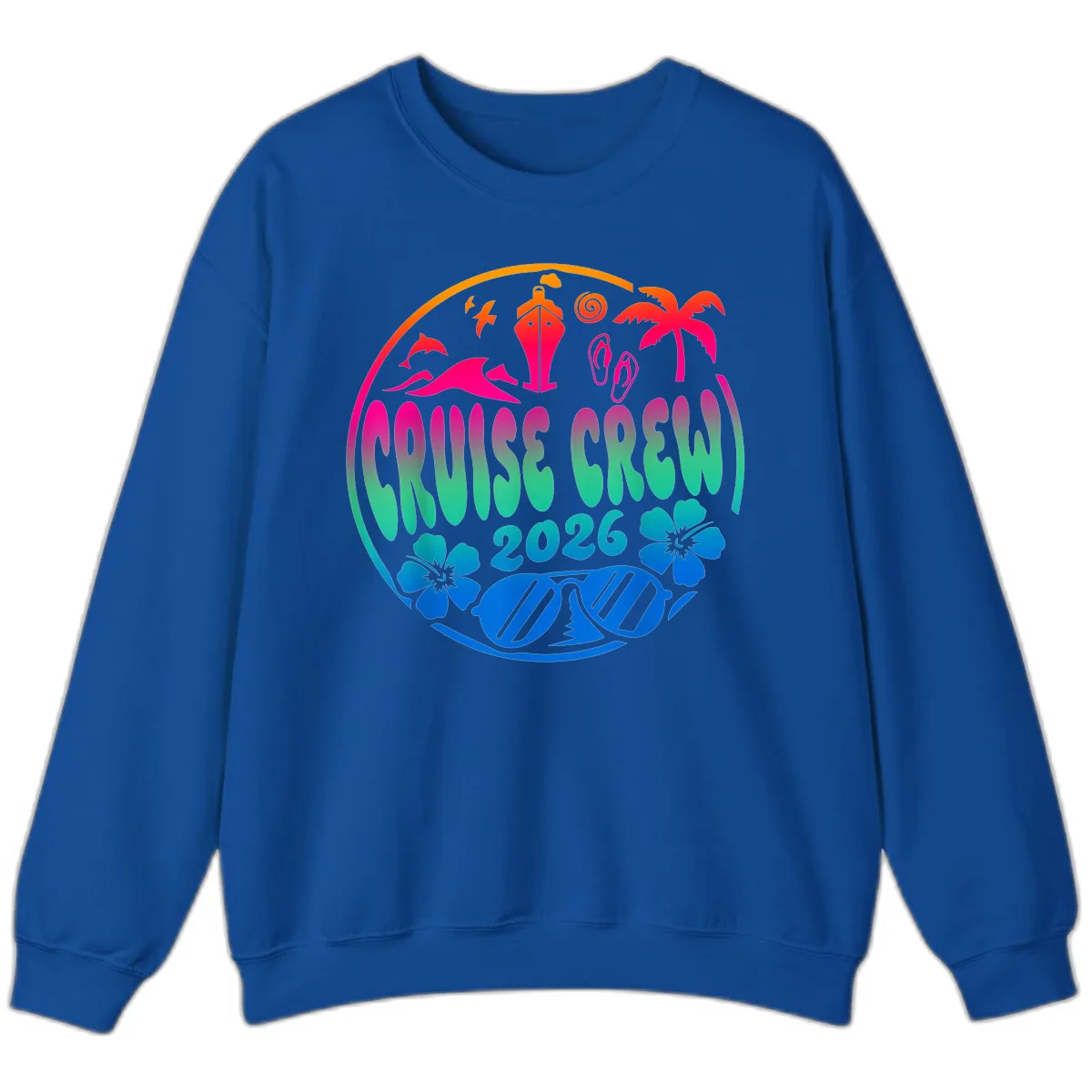 Family Cruise Crew 2026 Vacation Design Sweatshirt in Royal