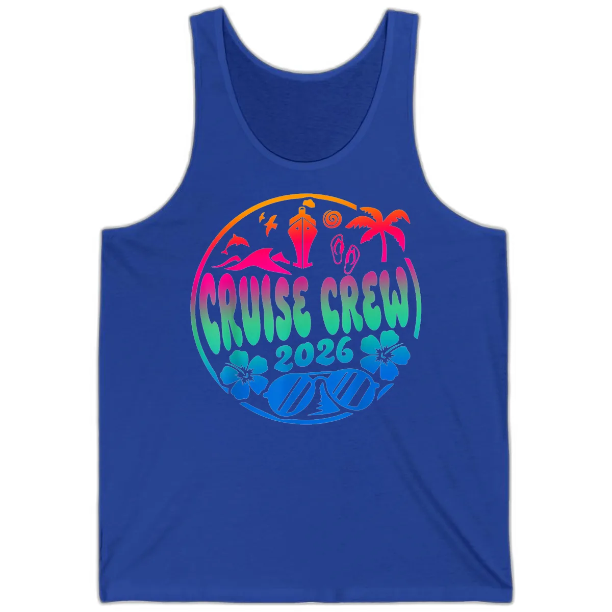 Family Cruise Crew 2026 Vacation Design Tank in True Royal