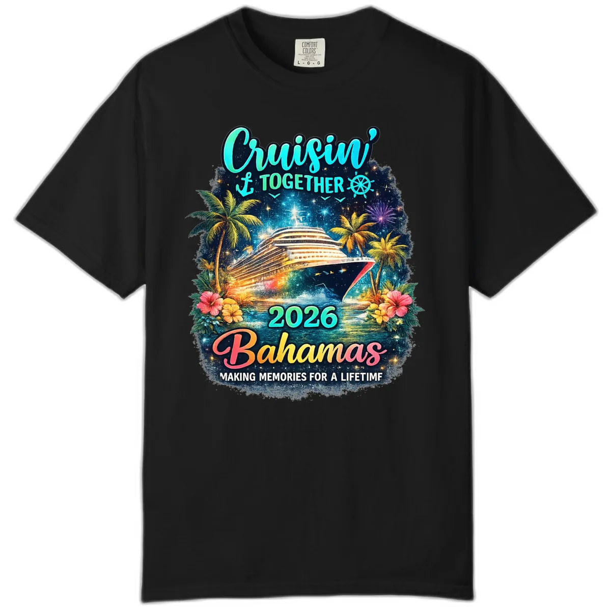 Cruisin' Together 2026 Bahamas Family Vacation Comfort Color in Black