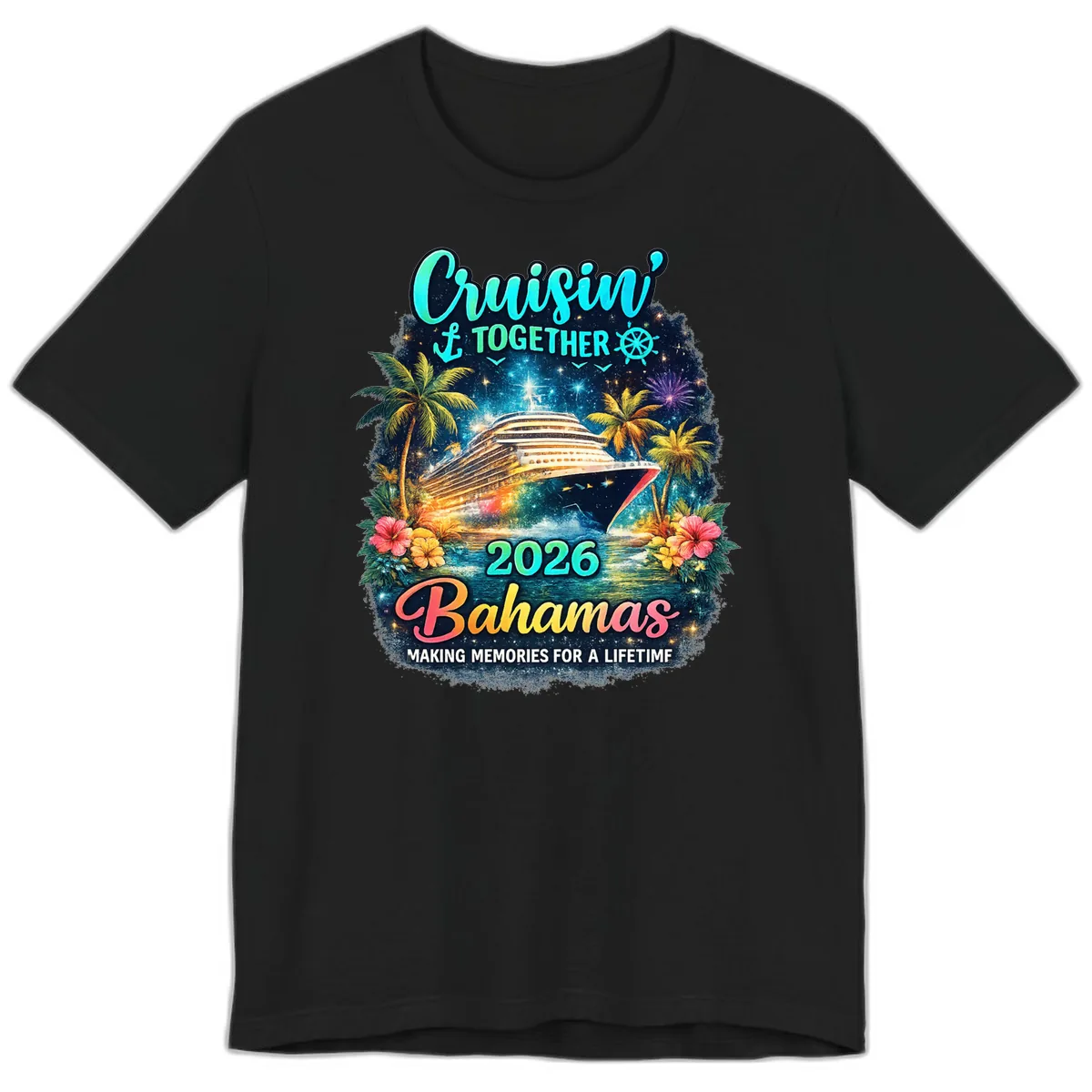 Cruisin' Together 2026 Bahamas Family Vacation Premium T-Shirt in Black
