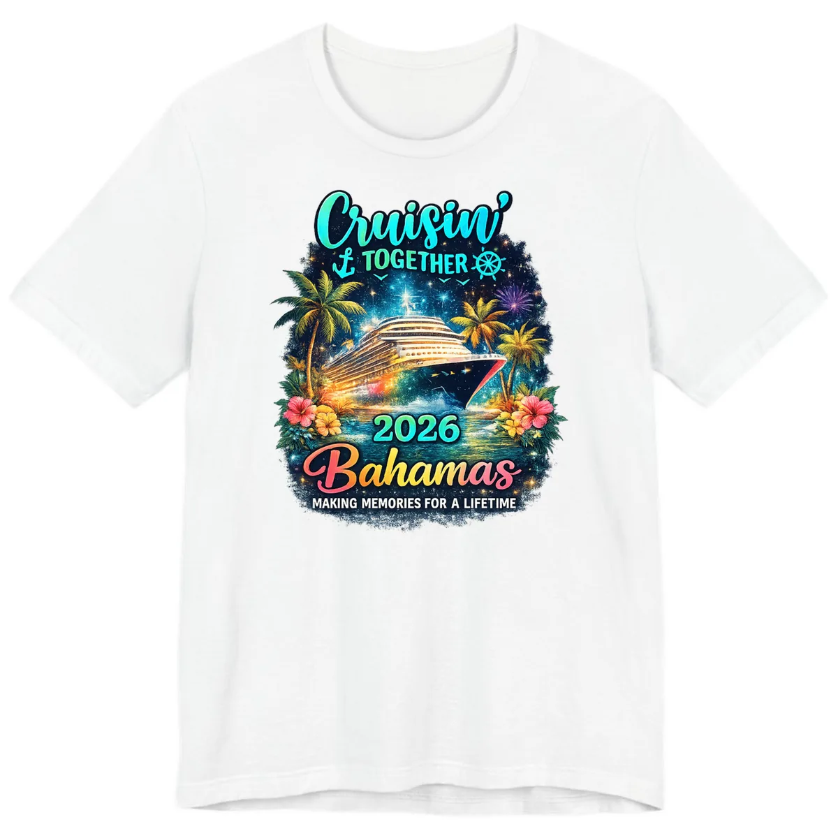 Cruisin' Together 2026 Bahamas Family Vacation Premium T-Shirt in White
