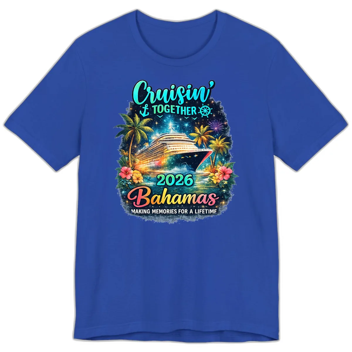 Cruisin' Together 2026 Bahamas Family Vacation Premium T-Shirt in True Royal