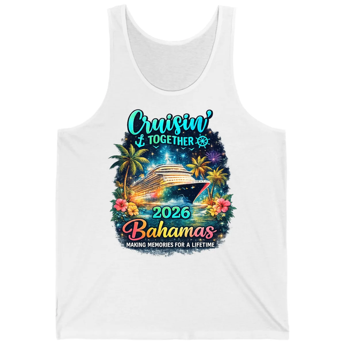 Cruisin' Together 2026 Bahamas Family Vacation Tank in White