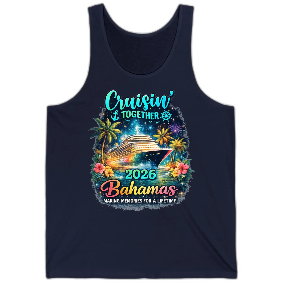Cruisin' Together 2026 Bahamas Family Vacation Tank in Navy