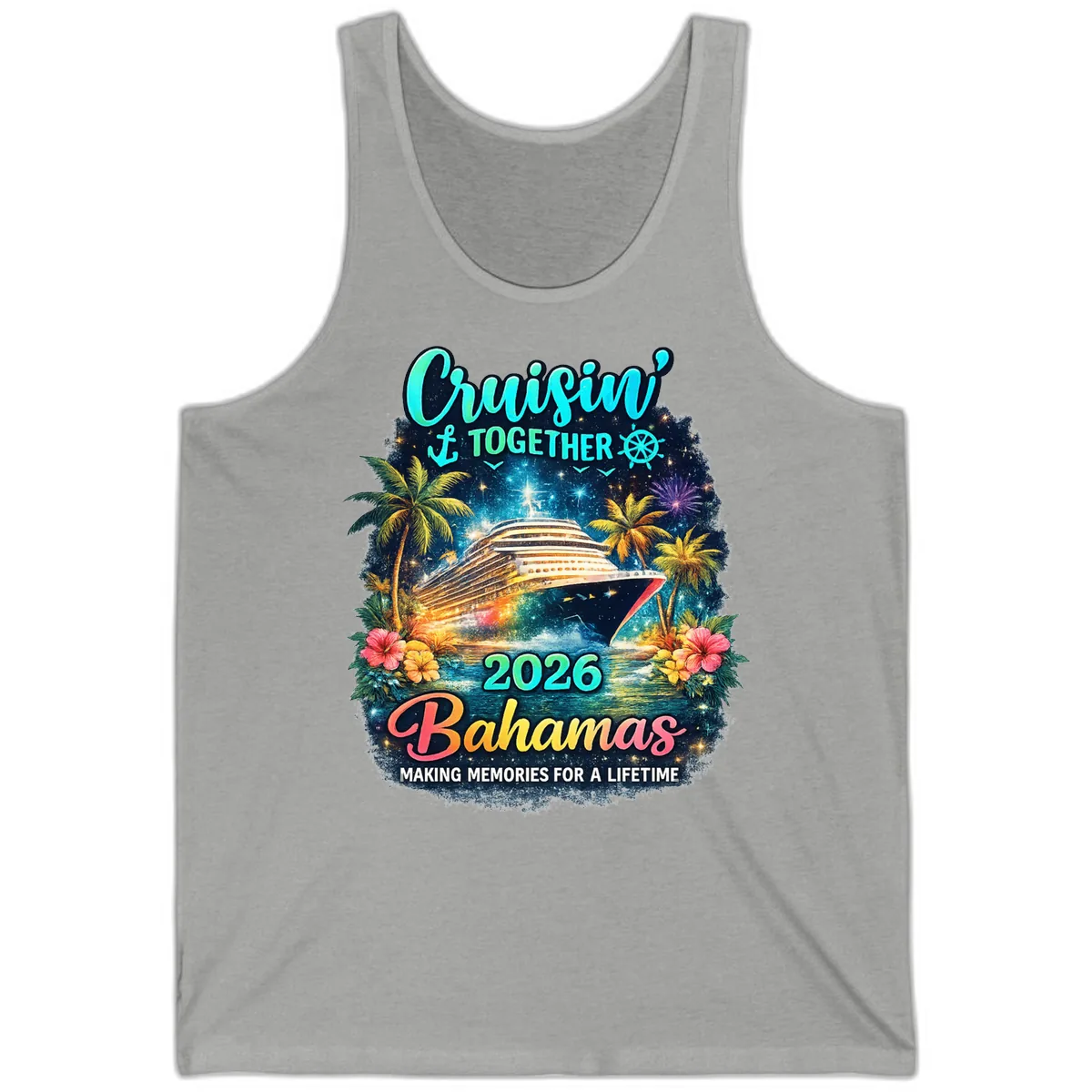 Cruisin' Together 2026 Bahamas Family Vacation Tank in Athletic Heather