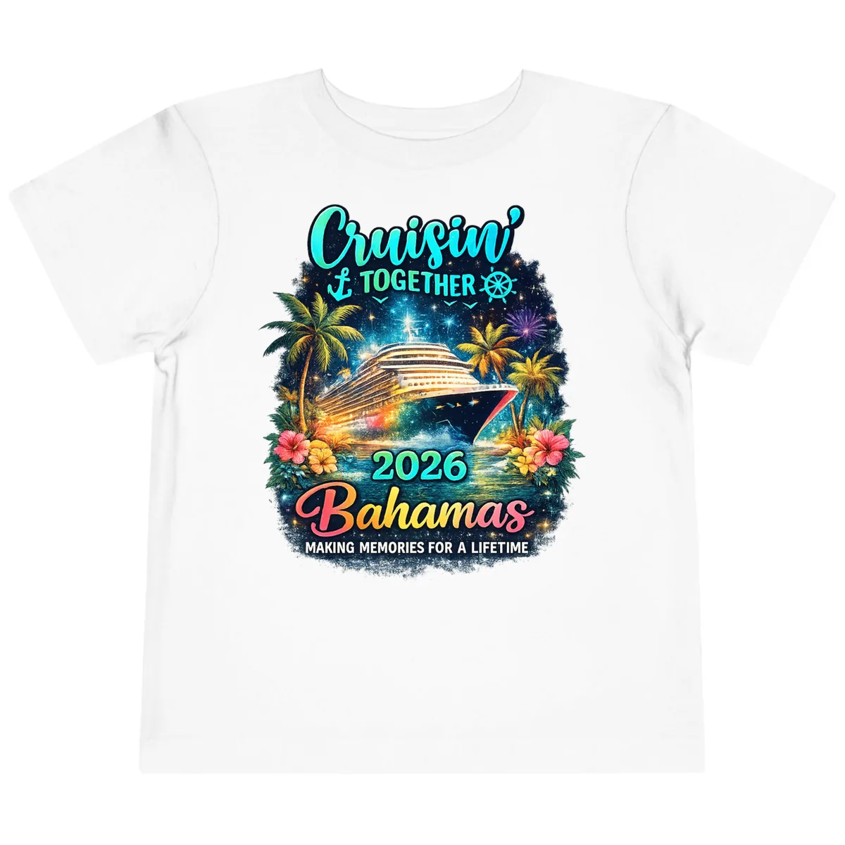 Cruisin' Together 2026 Bahamas Family Vacation Toddler T-Shirt in White
