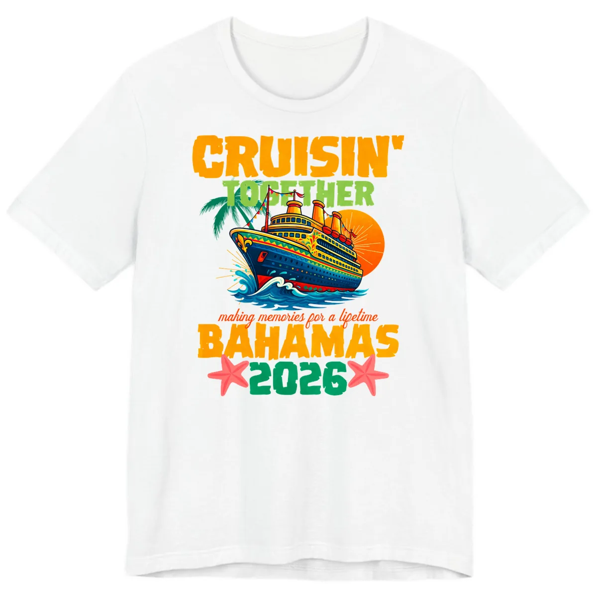 Bahamas 2026 Family Cruise Together Design Premium T-Shirt in White