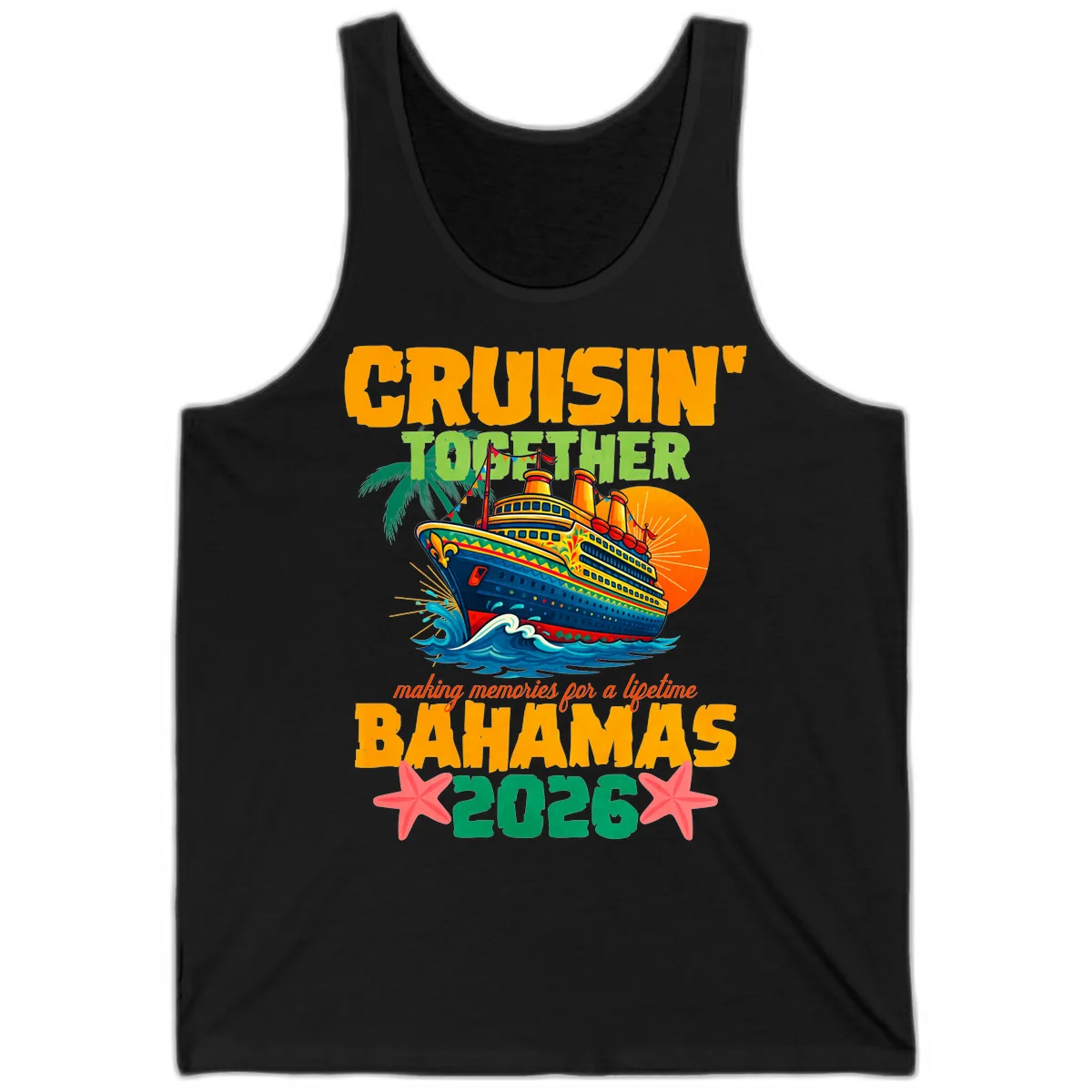 Bahamas 2026 Family Cruise Together Design Tank in Black