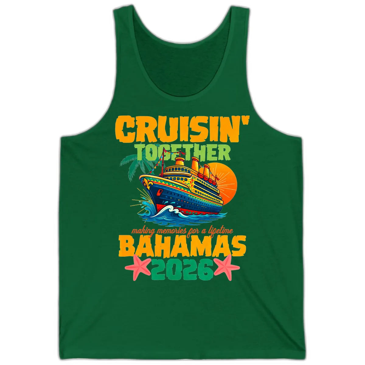 Bahamas 2026 Family Cruise Together Design Tank in Kelly